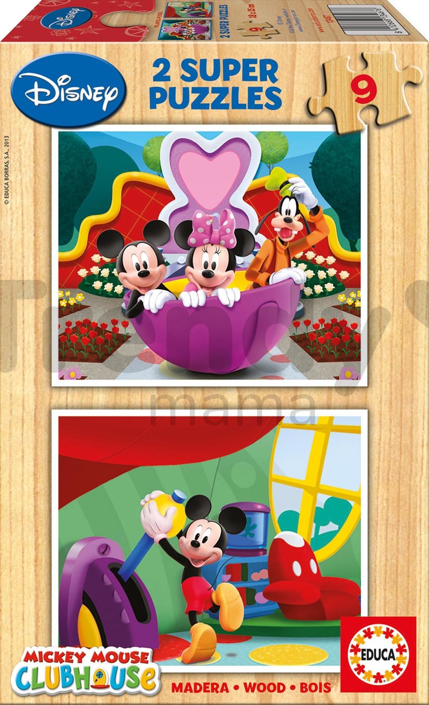 Drevené detské puzzle Mickey Mouse Educa