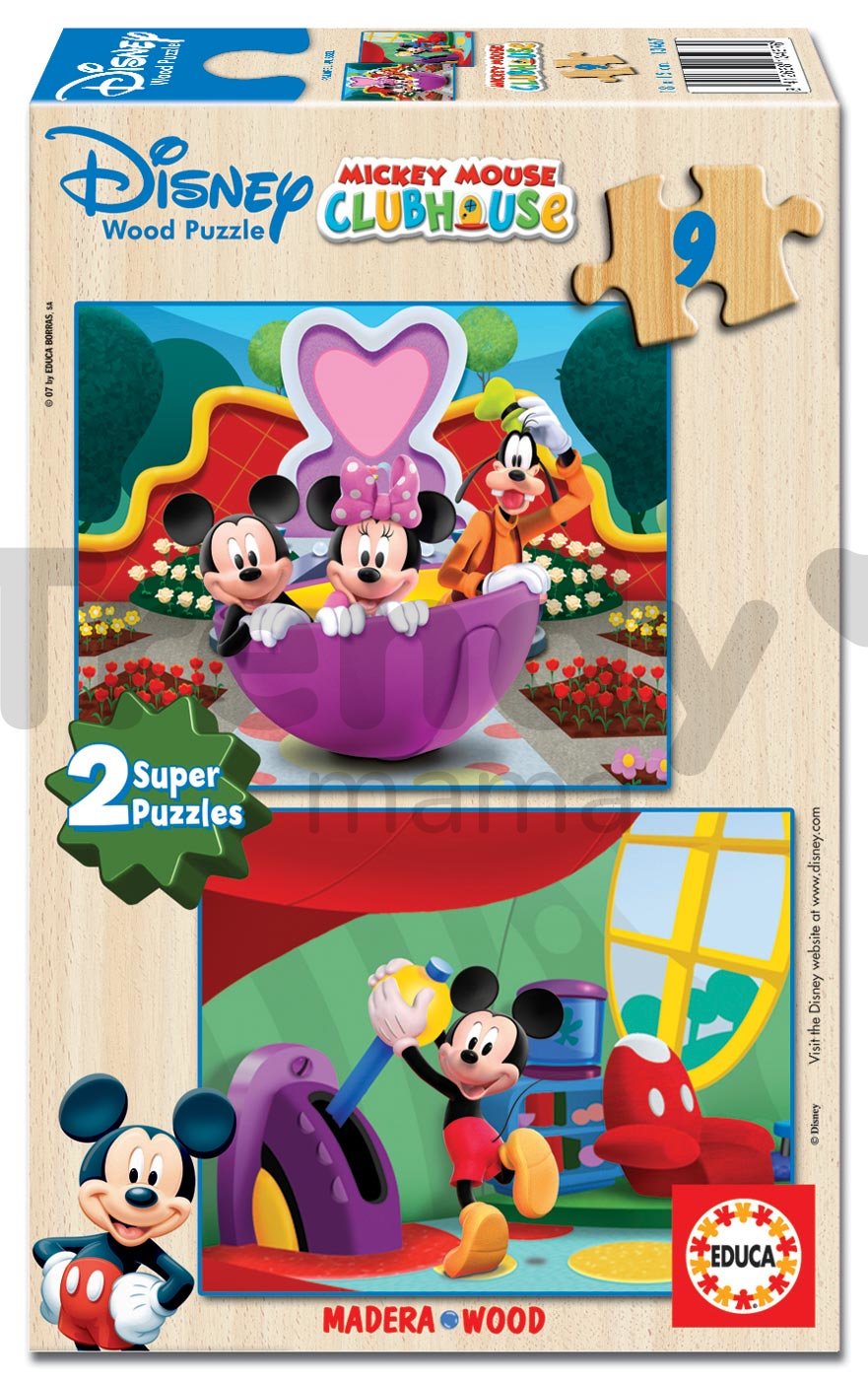 Drevené detské puzzle Mickey Mouse Educa