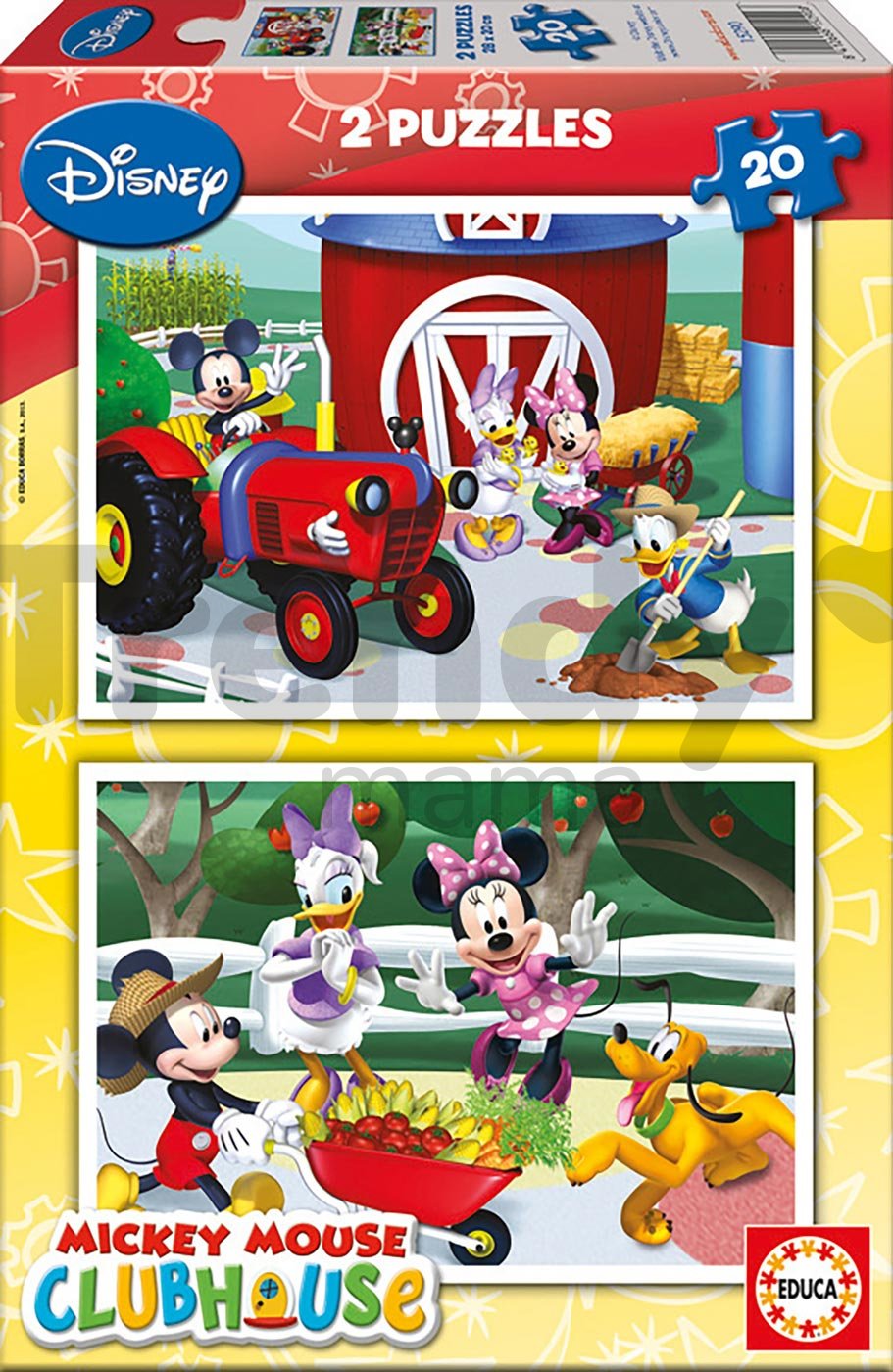 Detské puzzle Mickey Mouse dvojbalenie