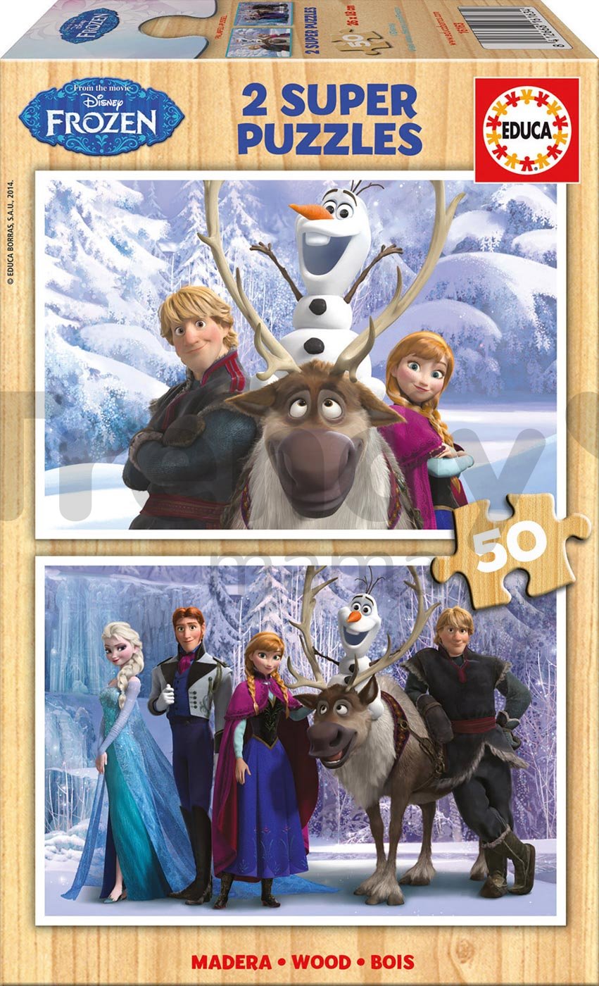Drevené detské puzzle Frozen Educa
