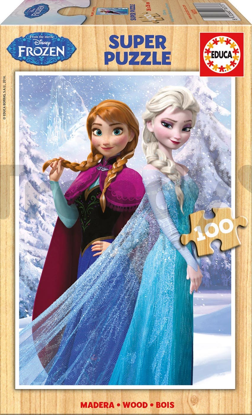 Dřevěné puzzle Frozen Educa 100 ks