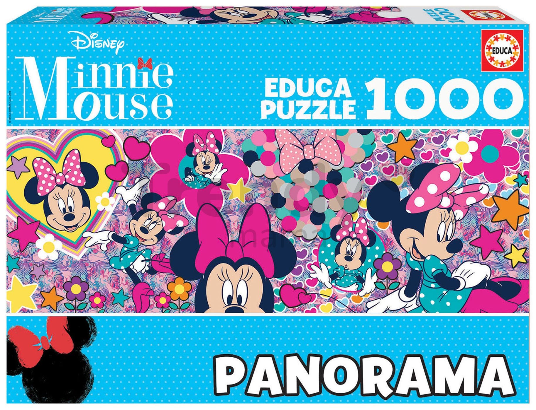Puzzle Minnie Mouse Panorama Educa 1000 piese şi lipici Fix EDU17991