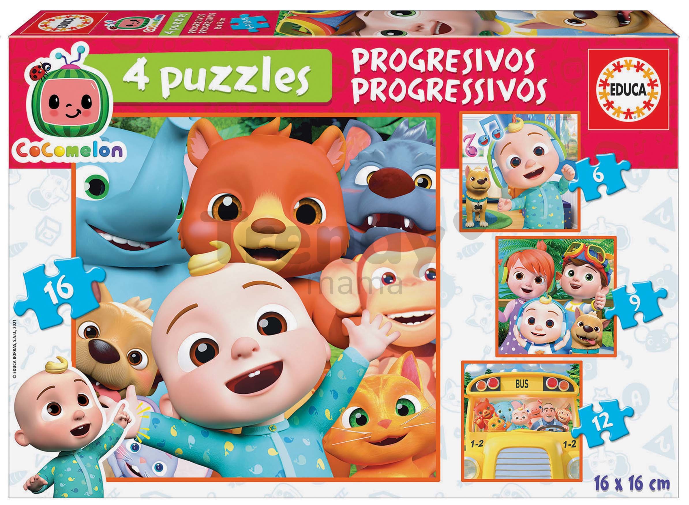 Puzzle Cocomelon Progressive 6-9-12-16 dielov Educa Puzzle Cocomelon Progressive 6-9-12-16 dielov Educa