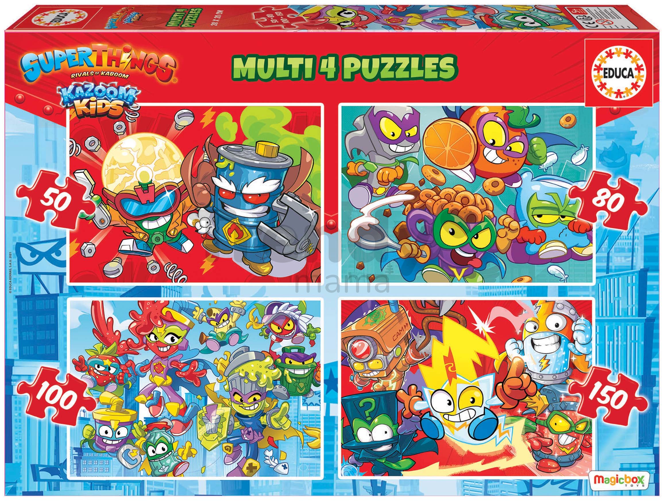 Puzzle Superthings Multi 4 Educa 50-80-100-150 dielov