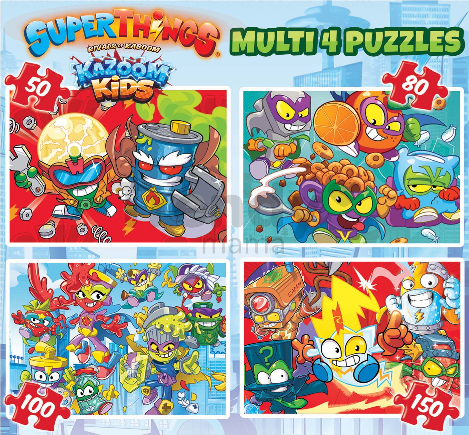 Puzzle Superthings Multi 4 Educa 50-80-100-150 dielov