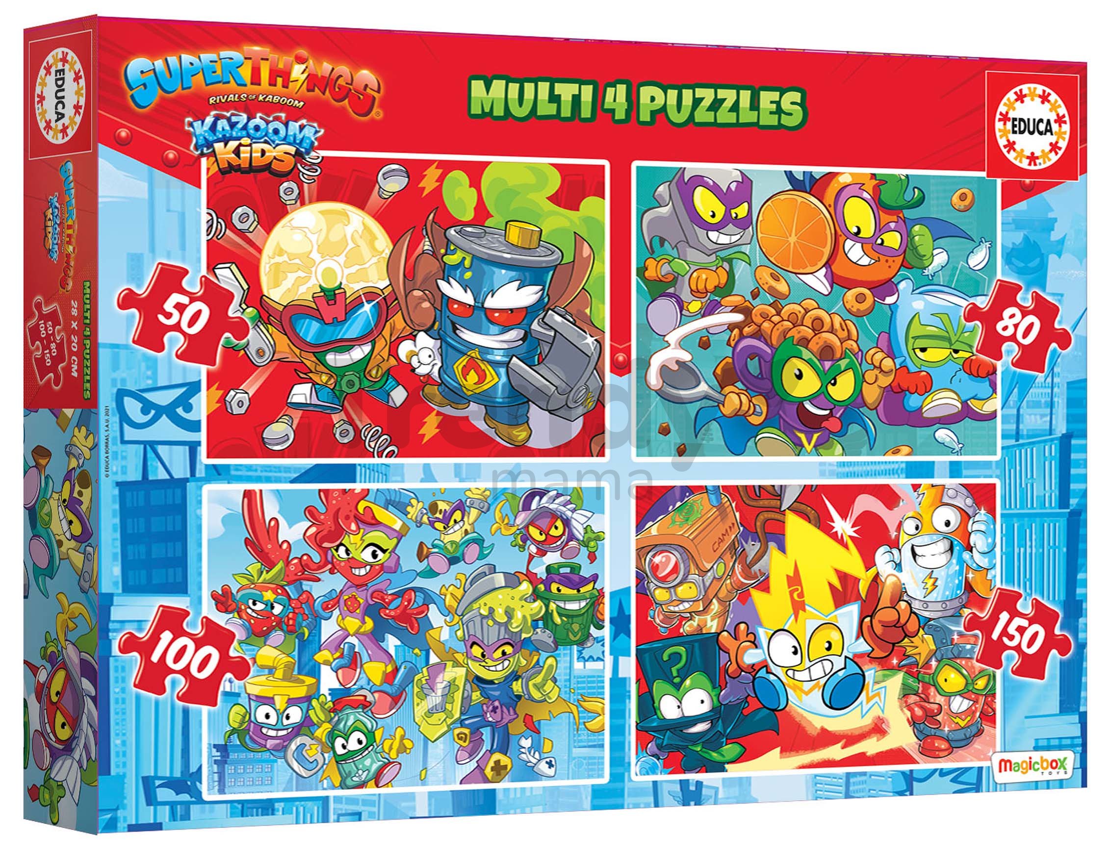 Puzzle Superthings Multi 4 Educa 50-80-100-150 dielov