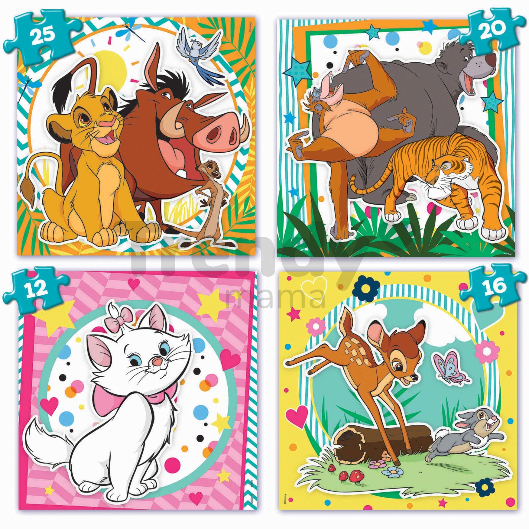 Educa borras Progressive Puzzles Mickey & Friends 12-16-20-25 Multicolor