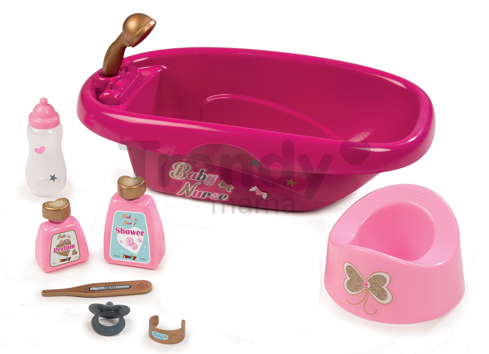 Vană Mică Baby Nurse Smoby Cu 9 Accesorii
