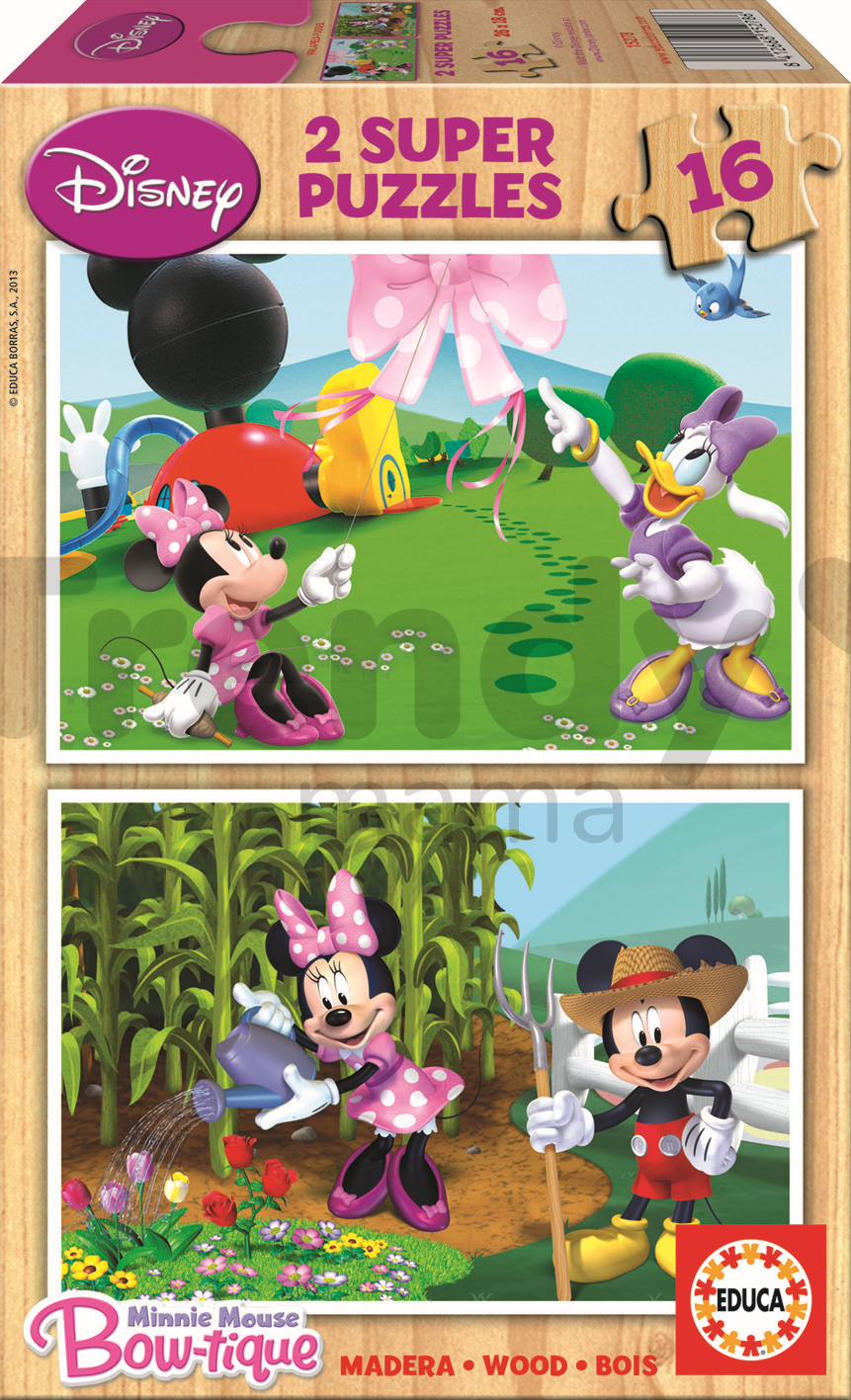 Drevené detské puzzle Minnie Mouse Educa