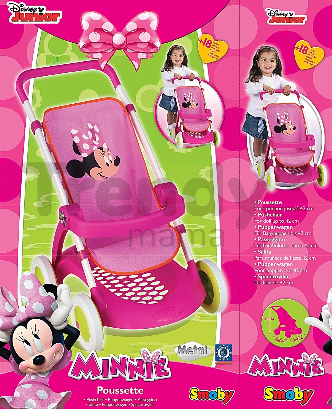 Poussette shop smoby minnie