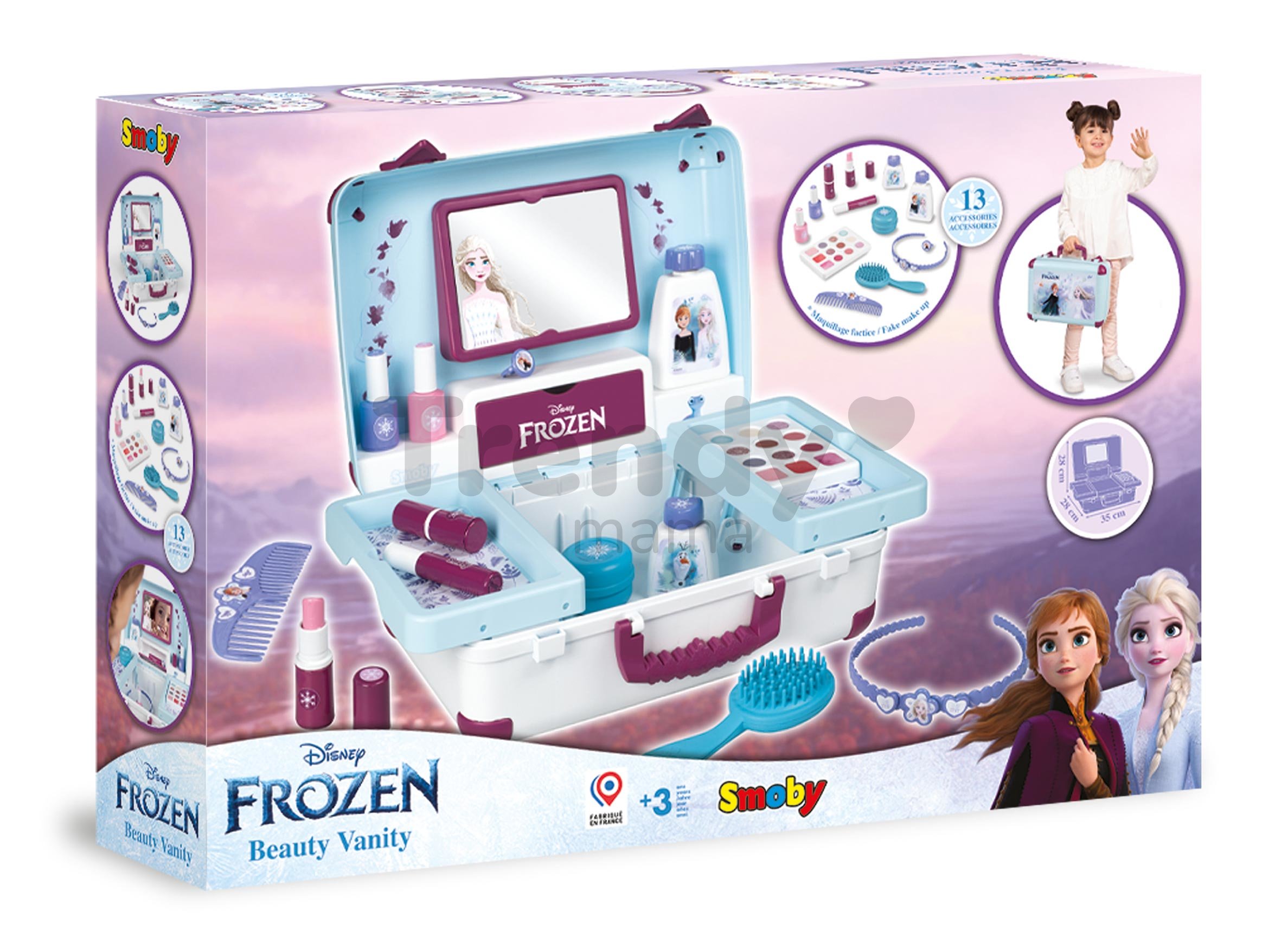 Kozmetický kufrík Frozen My Beauty Vanity Smoby pre kaderníč