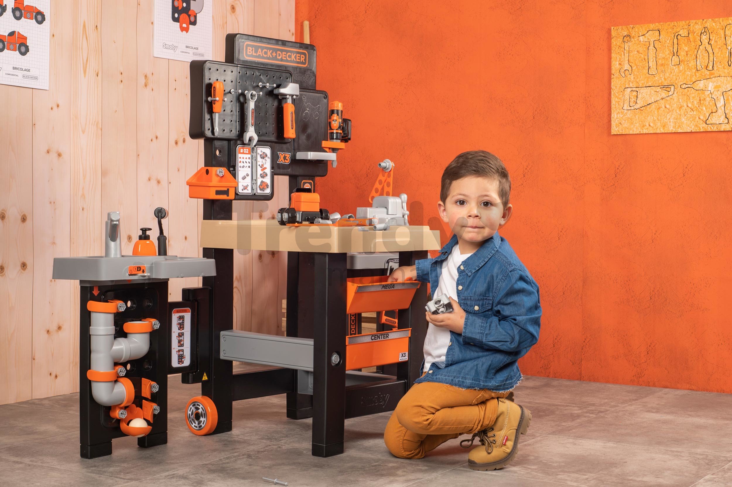 Établi Smoby Black & Decker 103 cm