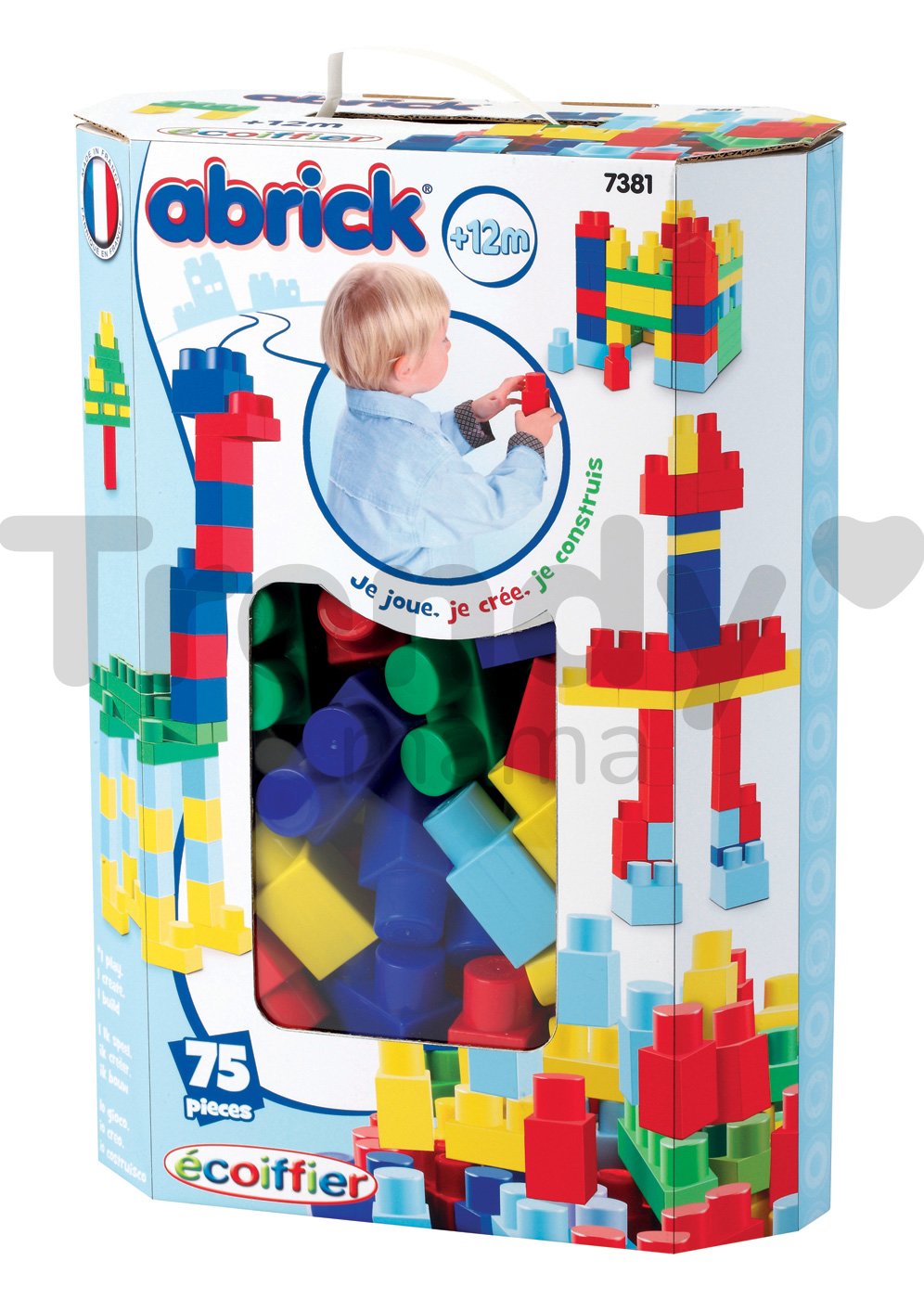 Ecoiffier Maxi Abrick Set 3 In 1 - 165 Pezzi Di Mattoncini Per Costruire Zoo, Trenini E Automobili - Giochi Educativi Per Bambini 12+ Mesi