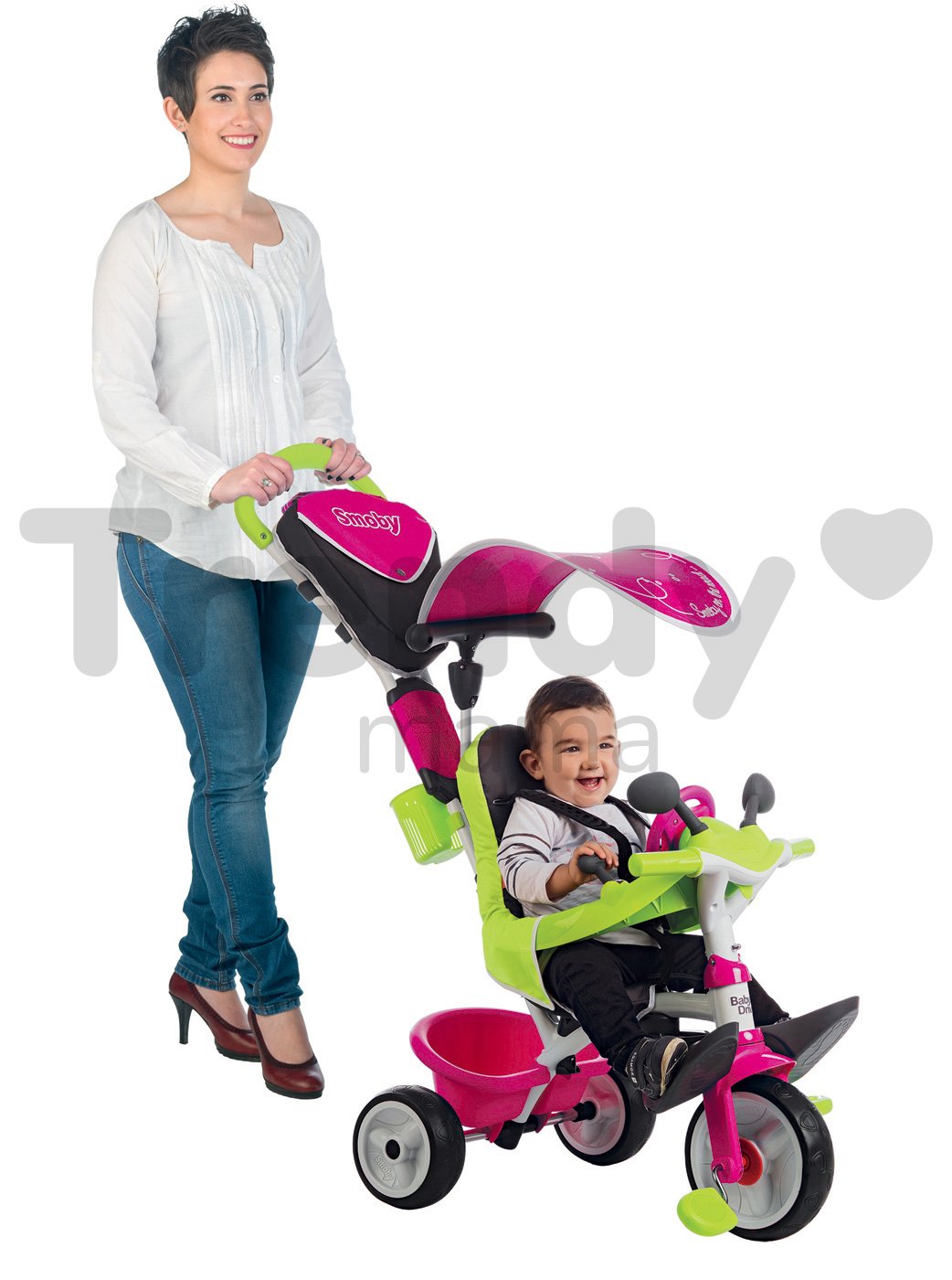 Tricycle évolutif Baby Driver Plus rose