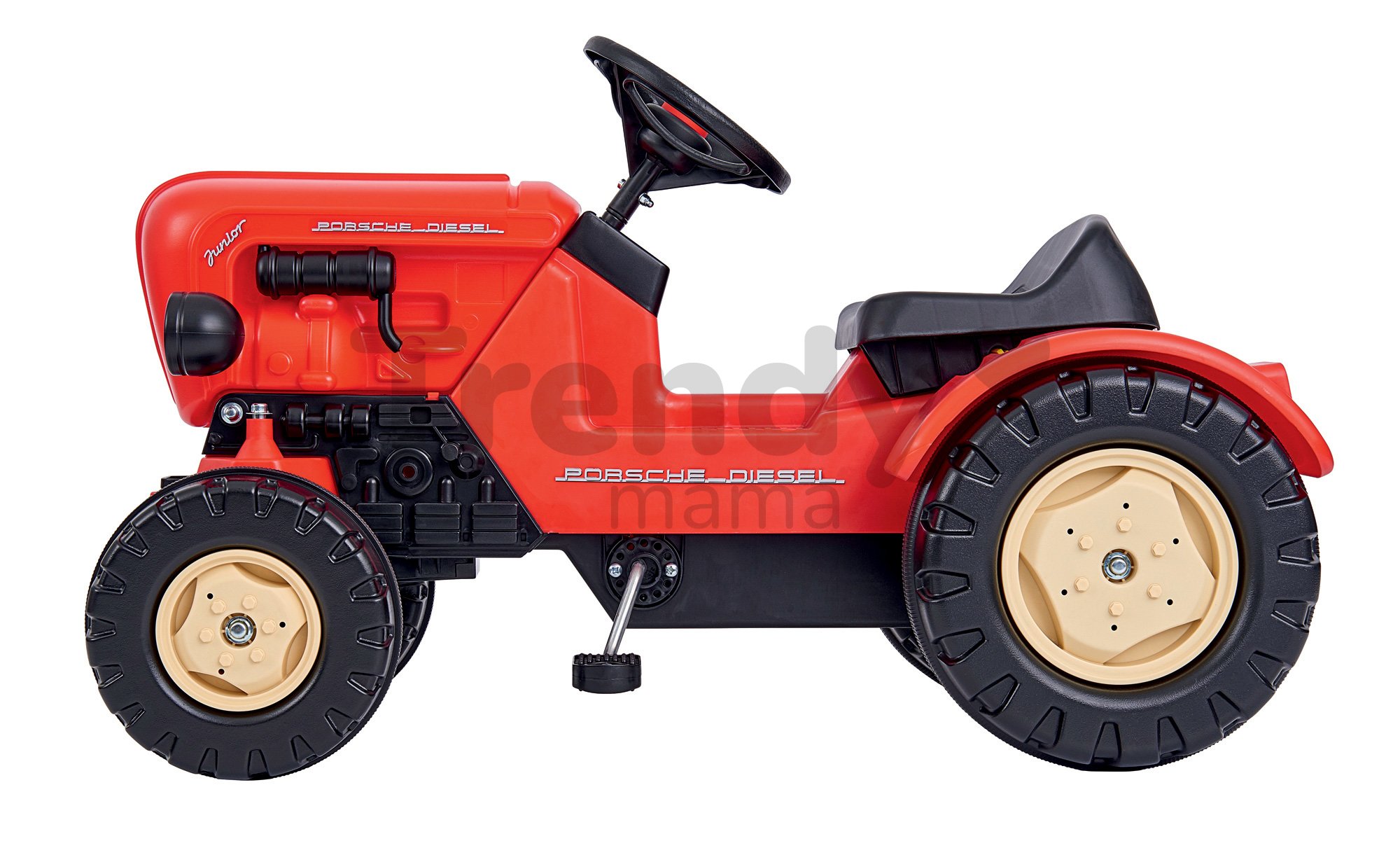 Gyerek Traktor Big Porsche Diesel Junior Piros