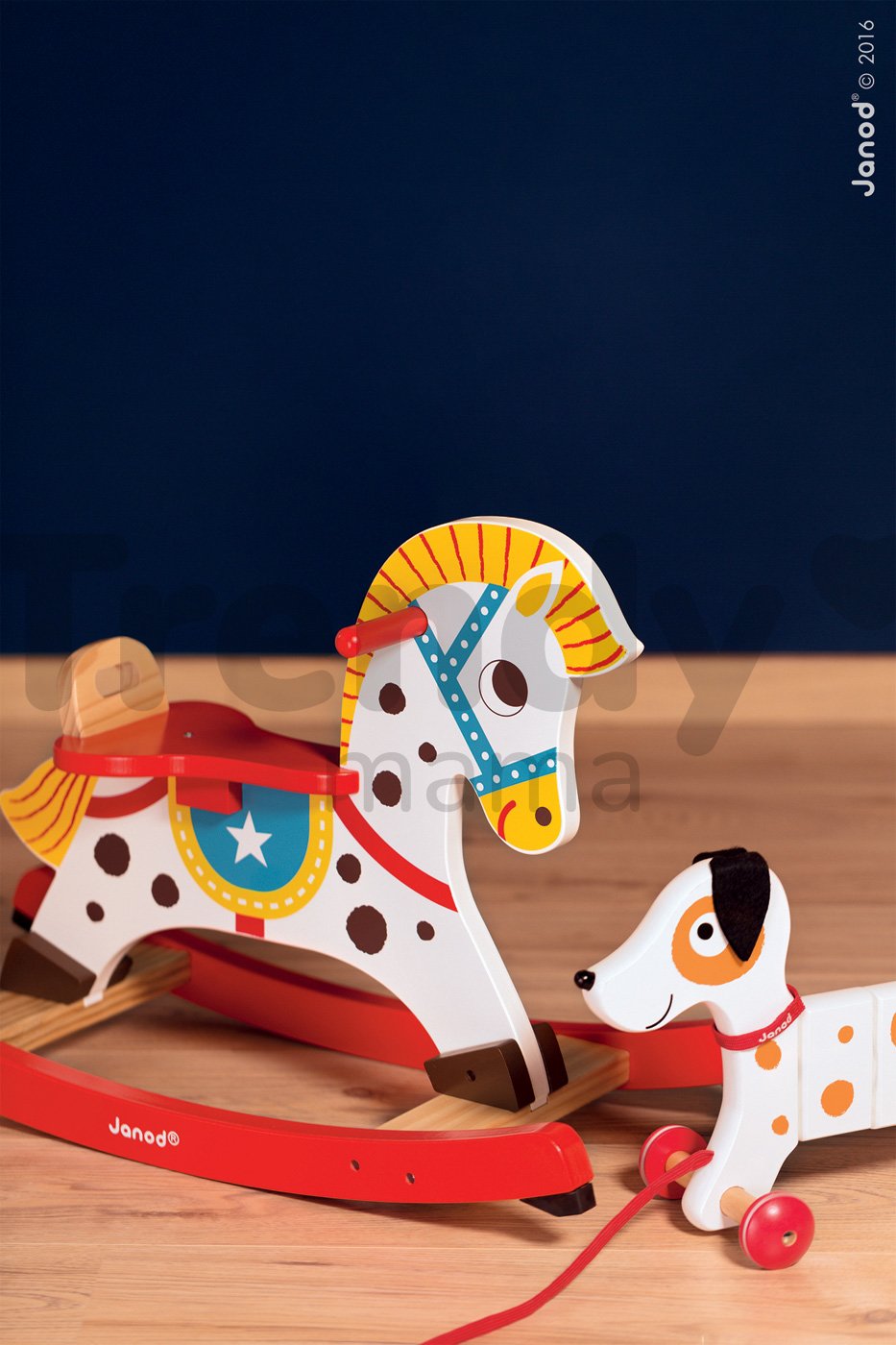 Janod rocky the sales dog pull toy