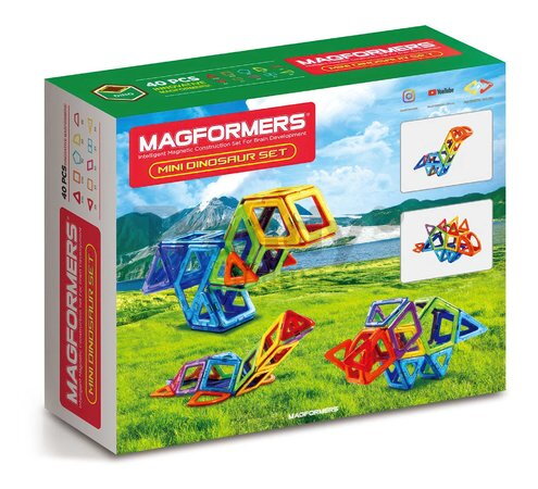 Stavebnica magnetická Mini Dinosaur Set Magformers 40 dielov