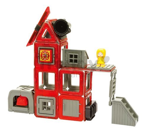 Stavebnica magnetická Hasičská stanica Amazing Rescue Set Magformers 50 dielov