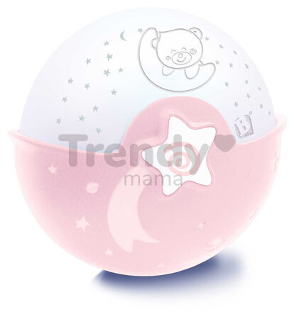 Nočná lampička Soothing Light & Projector Pink Infantino s hudbou a projektorom ružová od 0 mes