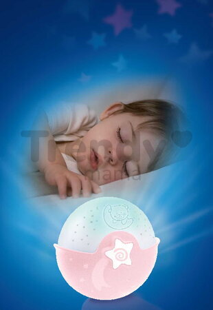 Nočná lampička Soothing Light & Projector Pink Infantino s hudbou a projektorom ružová od 0 mes