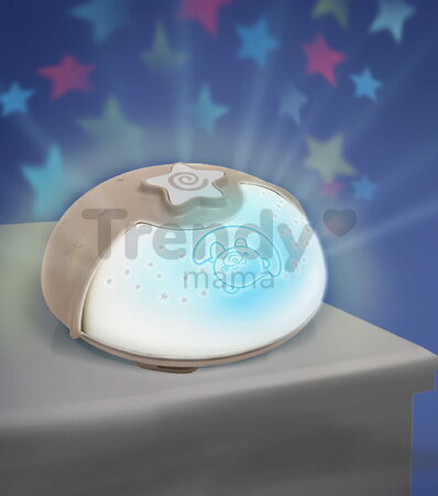 Nočná lampička Soothing Light & Projector Ecru Infantino s hudbou a projektorom hnedá od 0 mes
