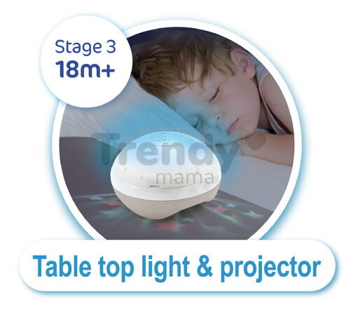 Hudobný kolotoč nad postieľku 3in1 Projector Musical Mobile Ecru Infantino s projektorom a nočným svetlom hnedý od 0 mes