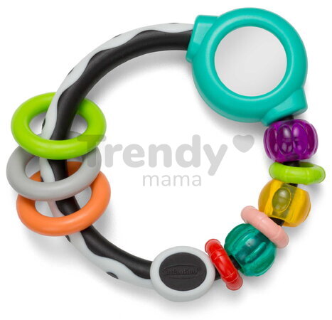Hrkálka Shake & Spin Rattling Ring Infantino so zrkadielkom od 0 mes