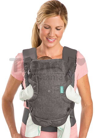 Nosič pre dieťa Flip Advanced 4v1 Convertible Carrier Grey Infantino 4 spôsoby nosenia sivý od 3,6-14,5 kg od 0 mes