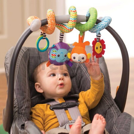 Špirála s aktivitami Džungla Spiral Activity Toy Infantino ku kočíku hrkajúce a šuštiace hračky od 0 mes INF005364-10