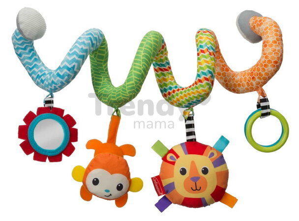 Špirála s aktivitami Džungla Spiral Activity Toy Infantino ku kočíku hrkajúce a šuštiace hračky od 0 mes INF005364-10