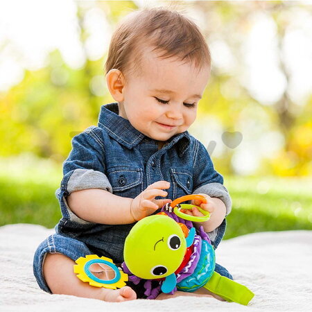 Hrajúca húsenica Hug and Tug Musical Bug Infantino s uspávankou a zrkadielkom od 0 mes