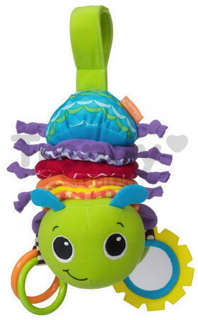 Hrajúca húsenica Hug and Tug Musical Bug Infantino s uspávankou a zrkadielkom od 0 mes