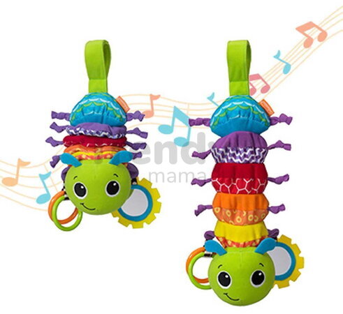 Hrajúca húsenica Hug and Tug Musical Bug Infantino s uspávankou a zrkadielkom od 0 mes