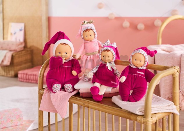 Bábika Miss Pink Grenadine Mon Doudou Corolle s hnedými očami 25 cm od 0 mes