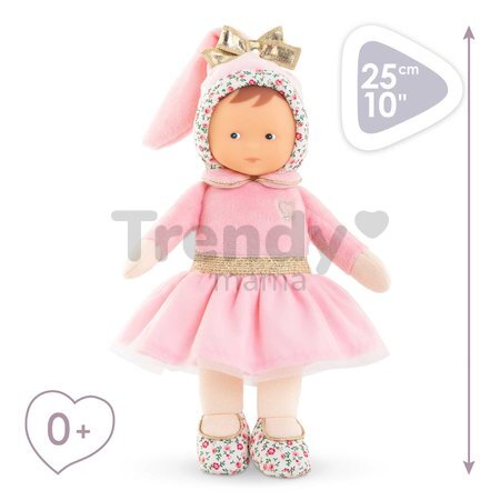 Bábika Miss Ballerina Pink Grenadine Mon Doudou Corolle s modrými očami 25 cm od 0 mes