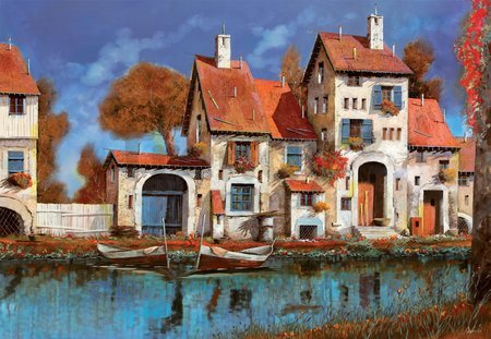 Puzzle La Cascina Sul Lago, Guido Borelli Educa 2000 dielov