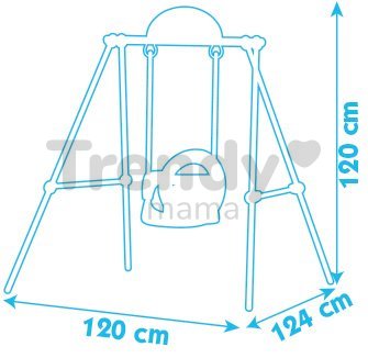 Hojdačka Portique Smoby s kovovou konštrukciou vysoká 120 cm od 6 mes