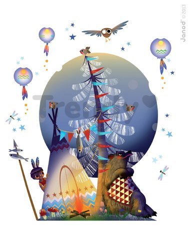Dekorácia do detskej izby Sacred Totem Growth Chart Janod nalepovacia od 3 rokov