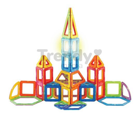 Stavebnica magnetická Blikajúce svetlá Dynamic Flash Set Magformers elektronická  54 dielov