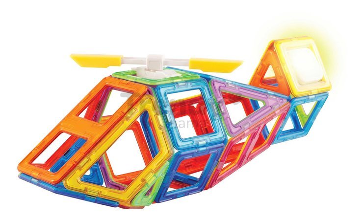 Stavebnica magnetická Blikajúce svetlá Dynamic Flash Set Magformers elektronická  54 dielov