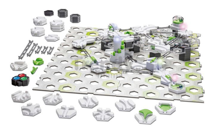 Guľôčková dráha elektronická XXL Štartovacia súprava Starter Set Power GraviTrax 142 dielikov s automatickým výťahom a diaľkovým ovládačom od 8 rokov