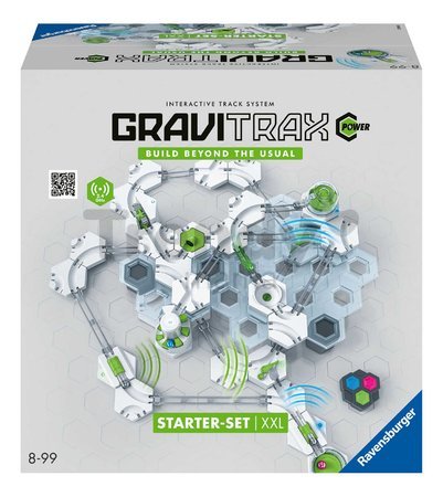 Guľôčková dráha elektronická XXL Štartovacia súprava Starter Set Power GraviTrax 142 dielikov s automatickým výťahom a diaľkovým ovládačom od 8 rokov