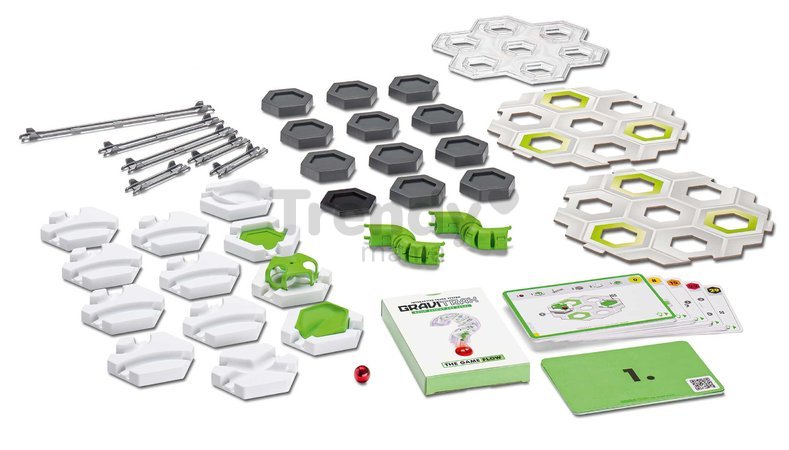 Guľôčková dráha Prúd Flow The Game GraviTrax 74 doplnkov a kartičky s 30 výzvami od 8 rokov