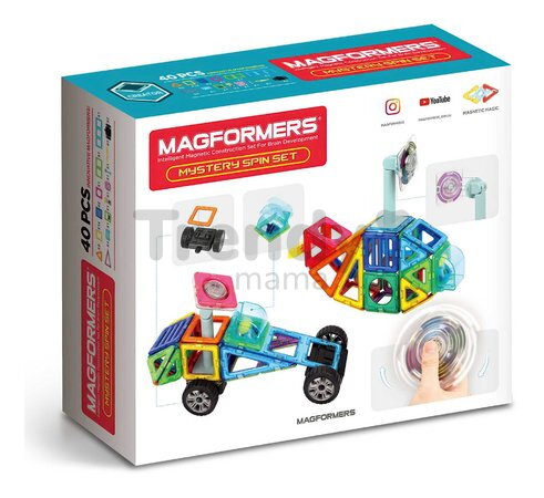 Stavebnica magnetická Mystery Spin Set Creator Magformers s otočným prvkom 40 dielov