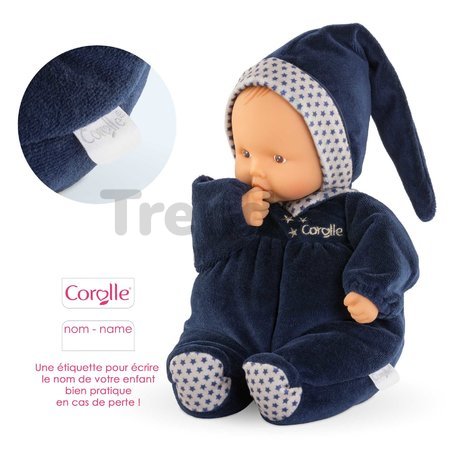 Bábika Babipouce Navy Blue Starry Dreams Mon Doudou Corolle s hnedými očami a špúliace ústočká 28 cm od 0 mes