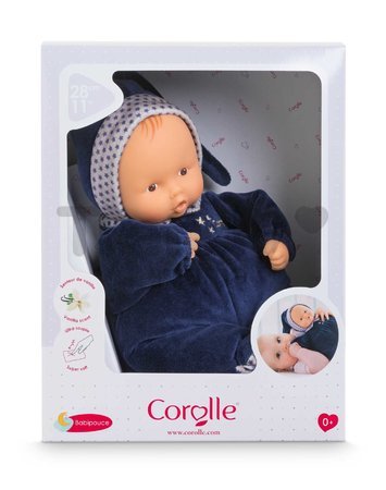 Bábika Babipouce Navy Blue Starry Dreams Mon Doudou Corolle s hnedými očami a špúliace ústočká 28 cm od 0 mes
