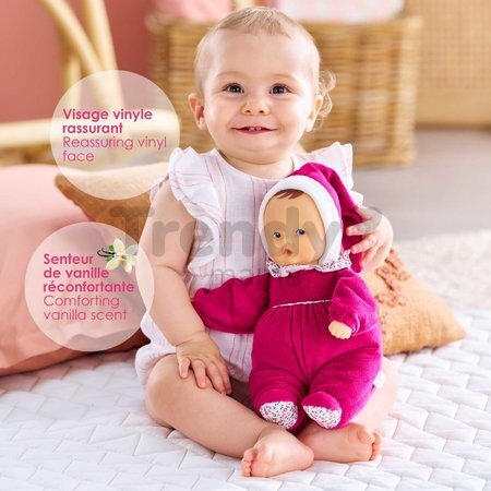 Bábika Babipouce Pink Grenadine Mon Doudou Corolle s modrými očami a špúliace ústočká 28 cm od 0 mes
