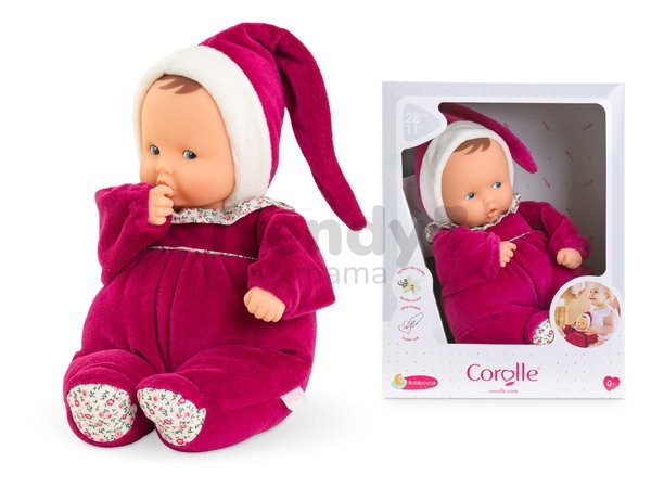Bábika Babipouce Pink Grenadine Mon Doudou Corolle s modrými očami a špúliace ústočká 28 cm od 0 mes