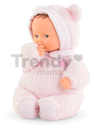 Bábika medvedík Babibear Plush Starry Dreams Mon Doudou Corolle s ušatou čiapočkou s modrými očami a špúliace ústočká 28 cm od 0 mes