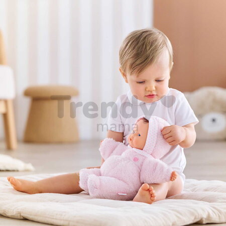 Bábika medvedík Babibear Plush Starry Dreams Mon Doudou Corolle s ušatou čiapočkou s modrými očami a špúliace ústočká 28 cm od 0 mes